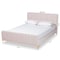 Baxton Studio Nami Modern Glam and Luxe Light Pink Velvet Fabric and Gold Finished Full Size Platform Bed 174-11184-Zoro - alternate 6